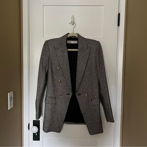 ZARA Tweed blazer with gold details